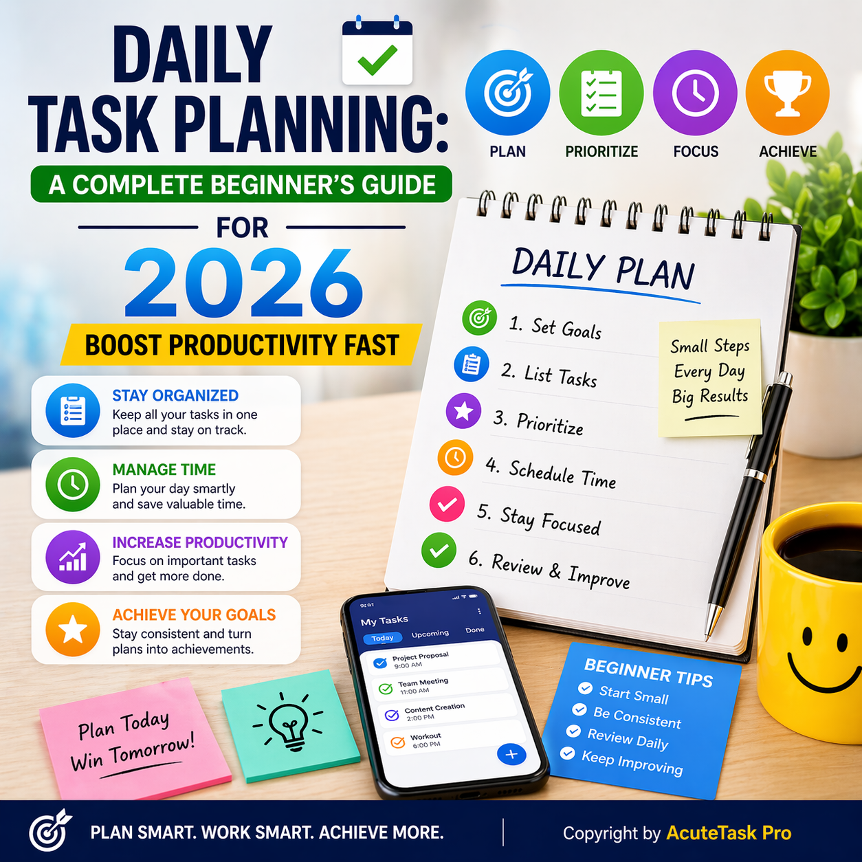 Daily Task Planning: A Complete Beginner’s Guide for 2026 (Boost Productivity Fast)